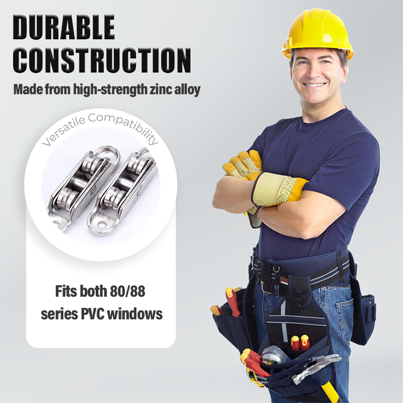 Puleggia in lega di zinco 80/88 per finestre e porte in PVC