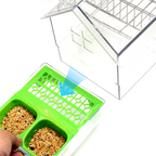 Voederbak trasparente sospeso per vogelkooi