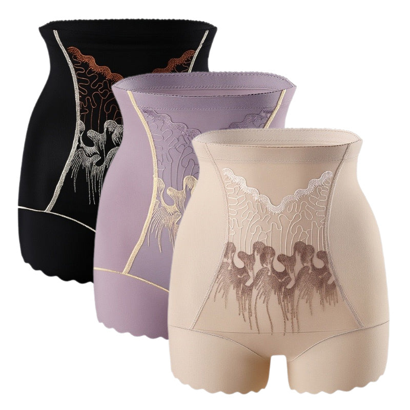 Pantaloncini modellanti a vita alta per donna con effetto snellente