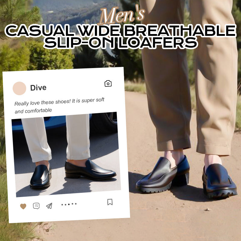 Pantofole casual larghe e traspiranti da uomo