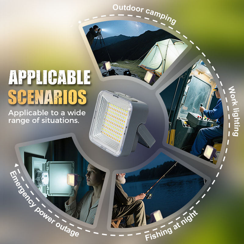 Lampada solare da campeggio portatile e impermeabile
