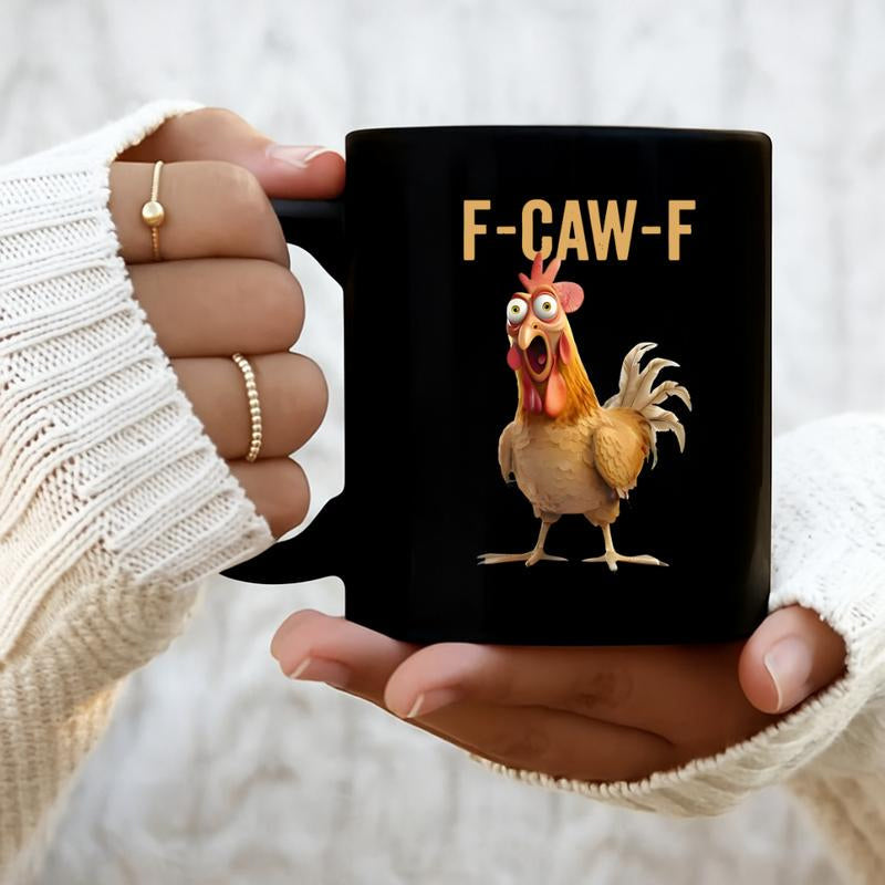 ⏳ULTIMO GIORNO DI SALDI - 50% DI SCONTO!! Tazza divertente con pollo F-Caw-F 