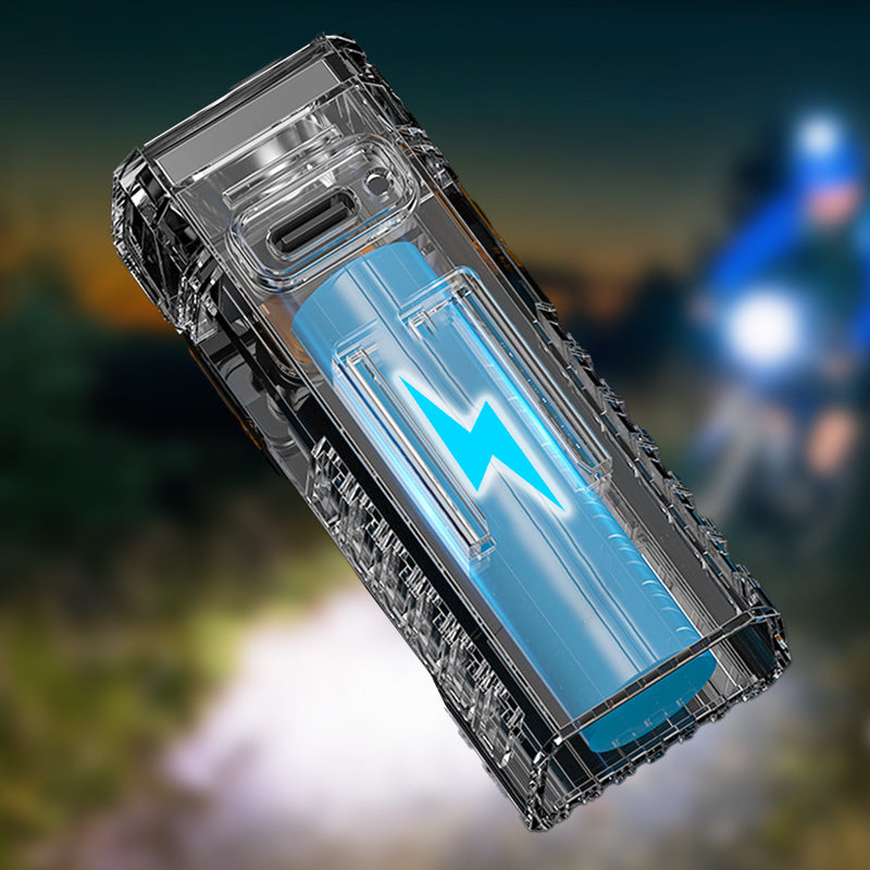 Luce anteriore per bicicletta impermeabile e ricaricabile con clip 